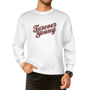Forever Young Retro Music 80s European Size Pullover Sweater