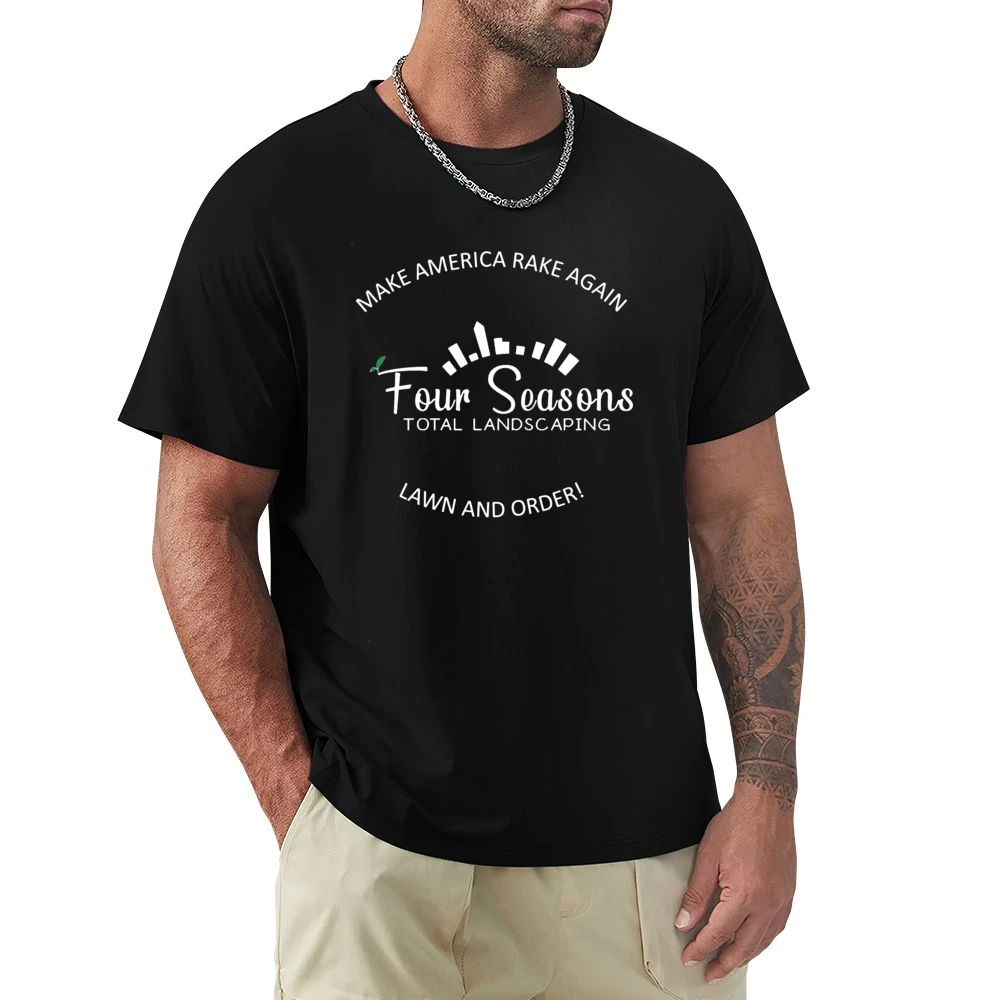 Four Season Total Landscaping Make America Rake Again Funny Trump Elec Premium Men T-shirt
