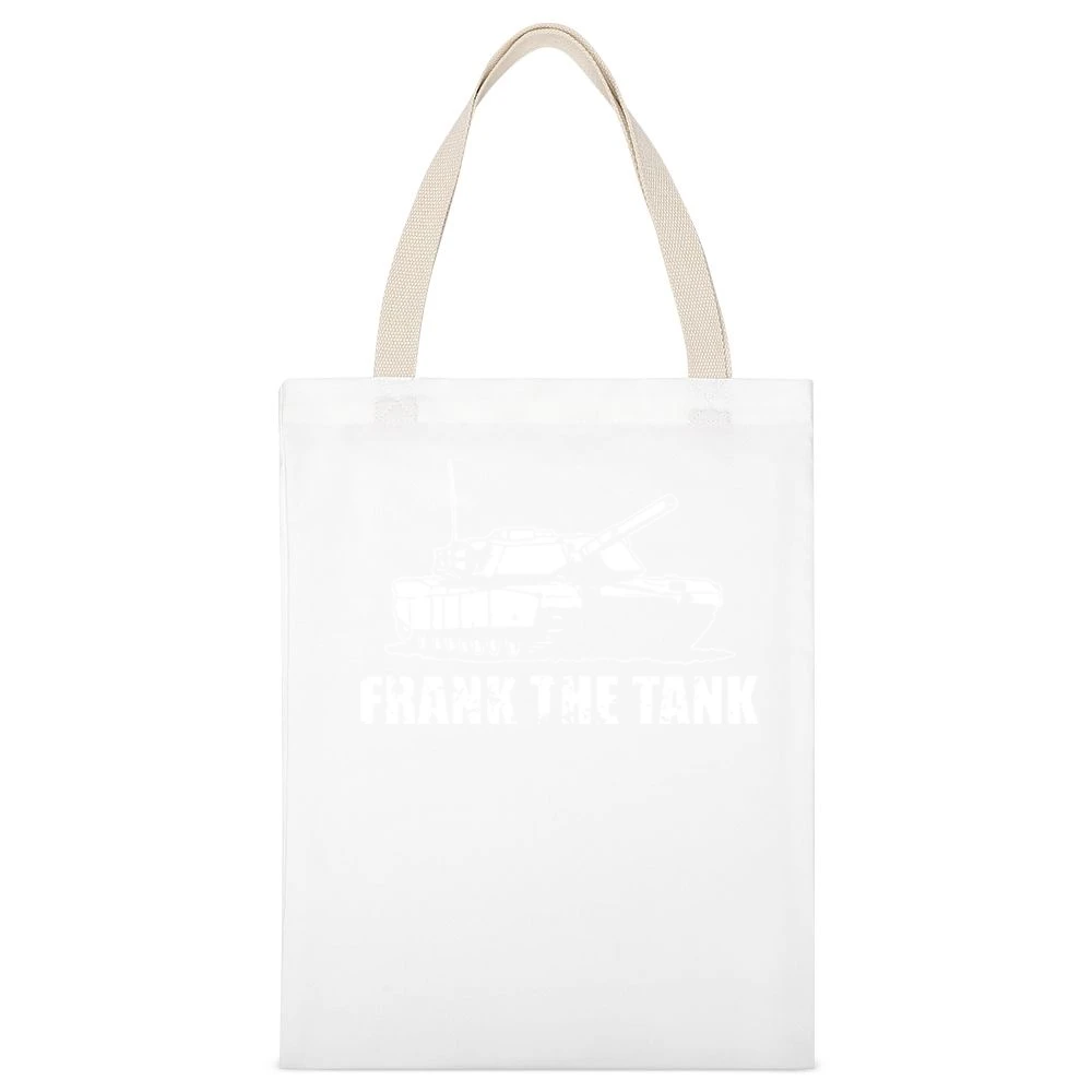 Frank The Tank Old School Funny White Canvas Tote Shopping Bag