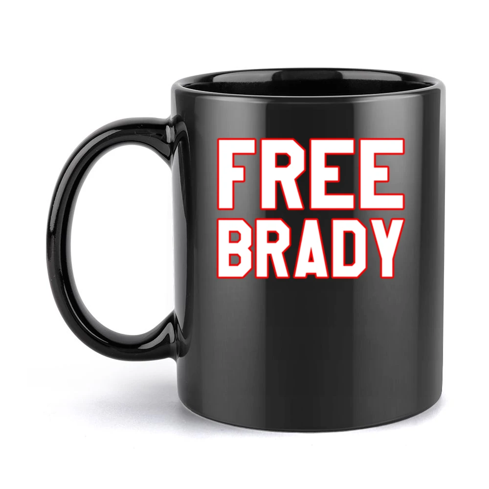 Free Brady Fun Popular Football Suspension New England Black Mug