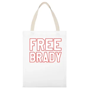 Free Brady Fun Popular Football Suspension New England White Canvas Tote Shopping Bag