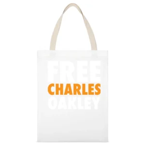 Free Charles Oakley New York Basketball Funny Simple Color White Canvas Tote Shopping Bag