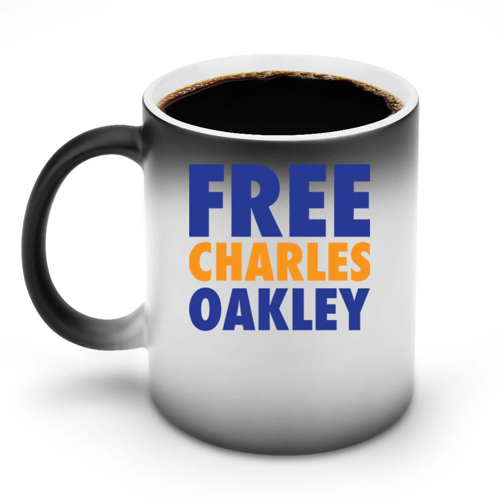 Free Charles Oakley New York Basketball Funny Simple Discoloration Mug
