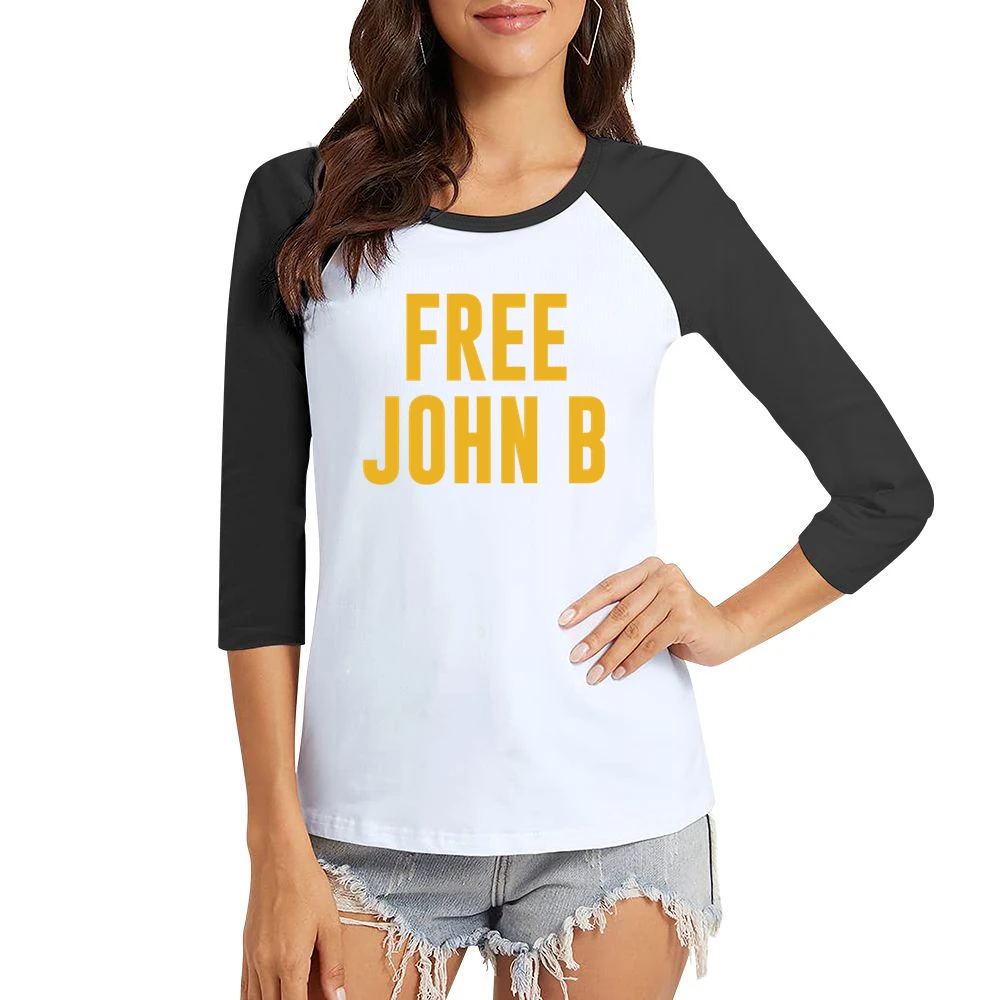 Free John B Outer Banks Popular Netflix Tv Show Graphic Women Ladies 3-4 Sleeve T-Shirt