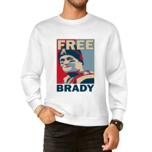 Free Tom Brady Fun New England Football Suspension Hope Style Graphic European Size Pullover Sweater