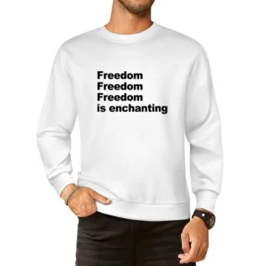 Freedom Is Enchanting Fun Popular Uzi Vert Graphic Music Urban Hip Hop European Size Pullover Sweater