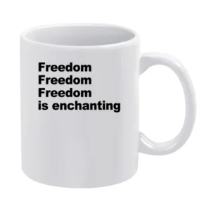 Freedom Is Enchanting Fun Popular Uzi Vert Graphic Music Urban Hip Hop White Mug
