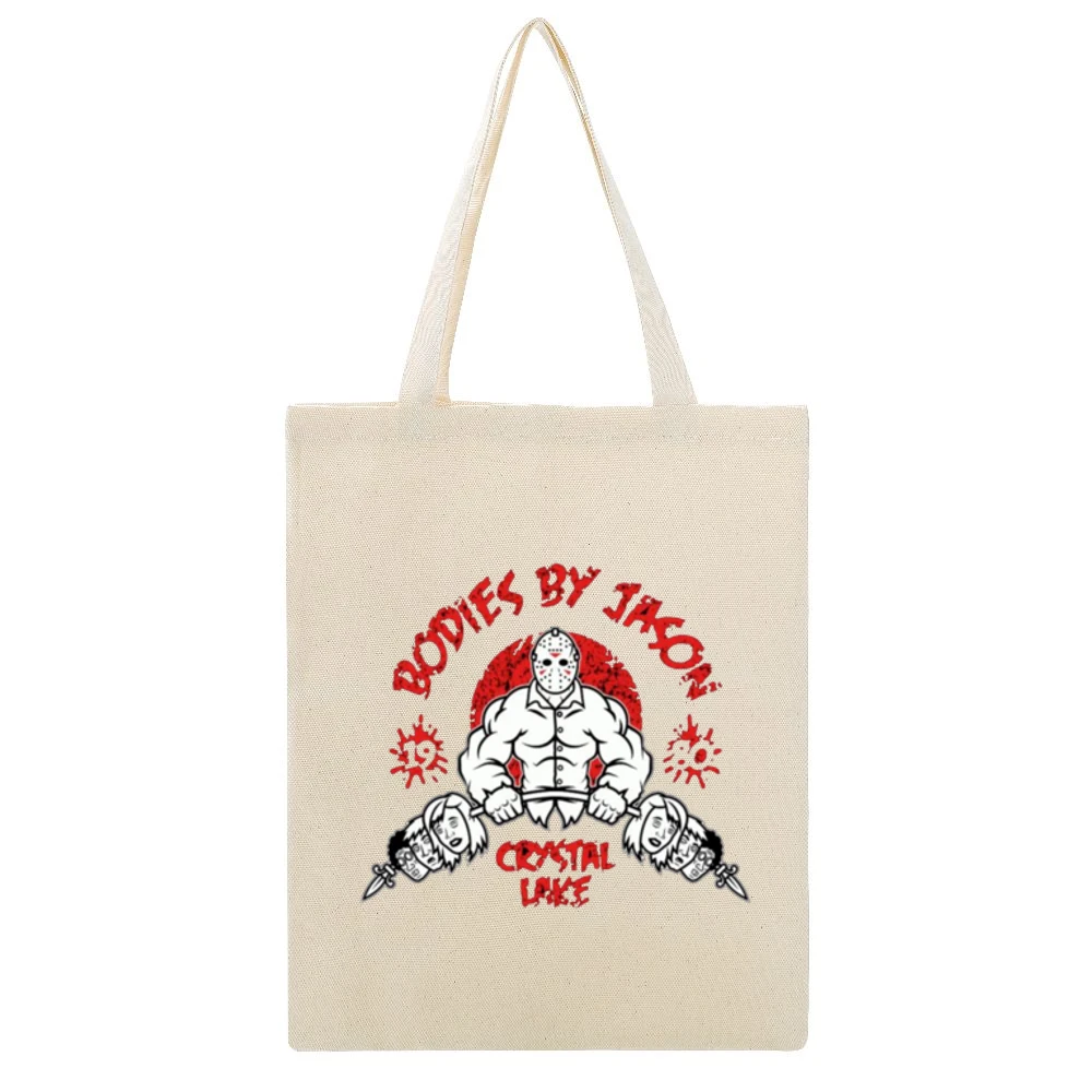 Friday the 13th - Body by Jason Beige Canvas Tote Shopping Bag