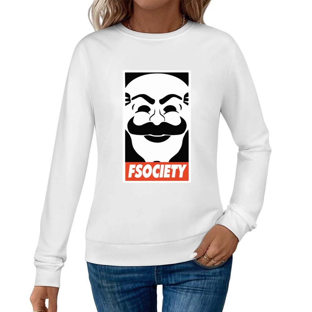 Fsociety Mr Robot Obey Style Science Fiction Tv Women Pullover Sweatshirt