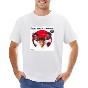 Fun Boy Three Waiting Album Cover Distressed Image Asian Size Men T-Shirt