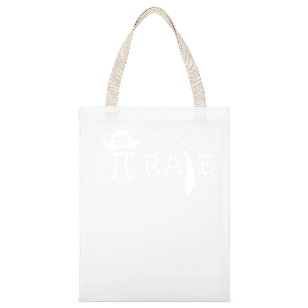 Funny Geek pi rate pirate hate sword jolly roger White Canvas Tote Shopping Bag