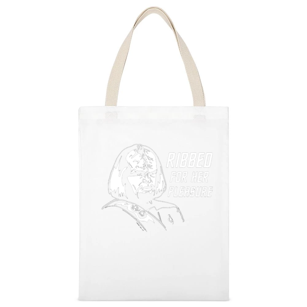 Funny star trek Klingon ribbed for her pleasure White Canvas Tote Shopping Bag