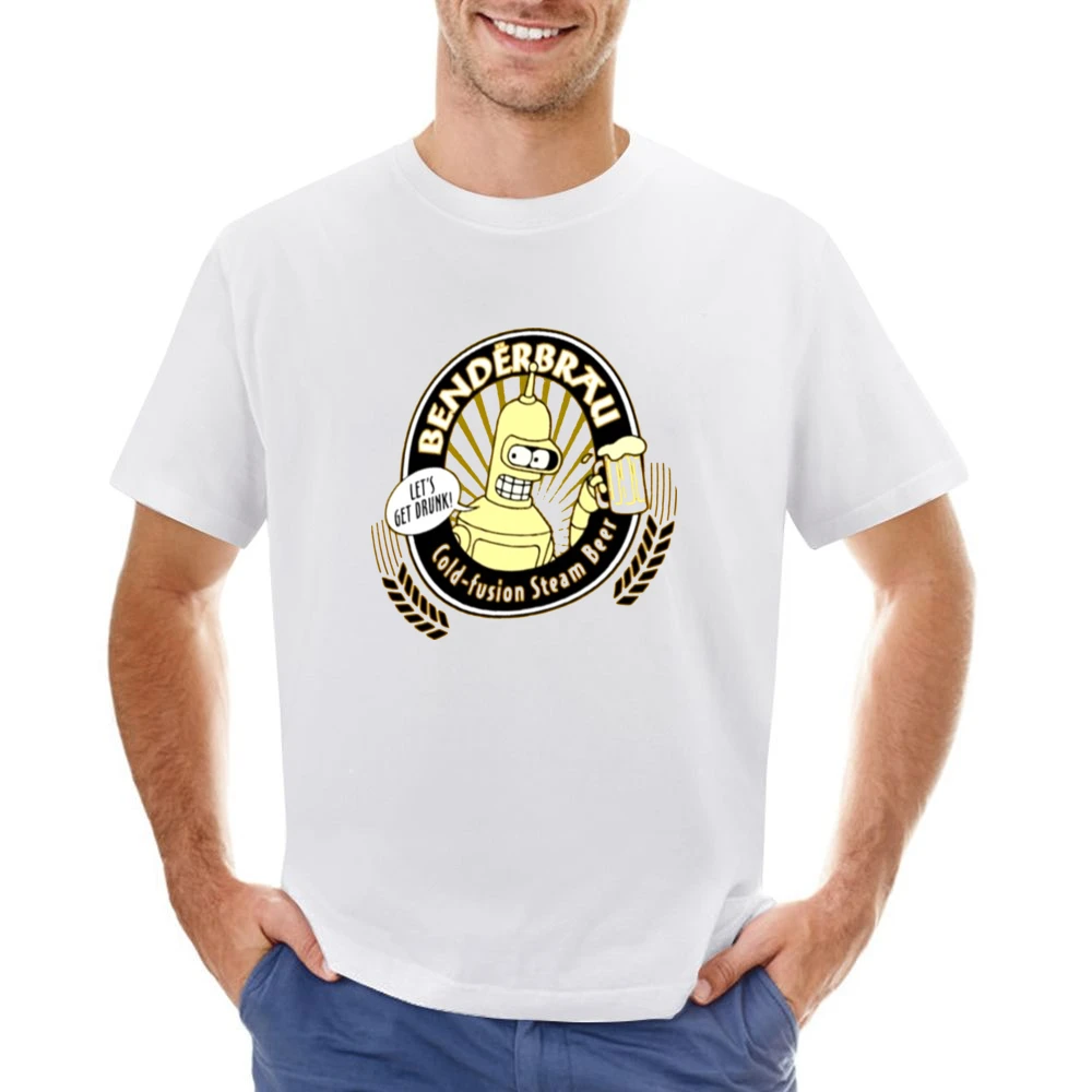 Futurama Benderbrau drink Asian Size Men T-Shirt