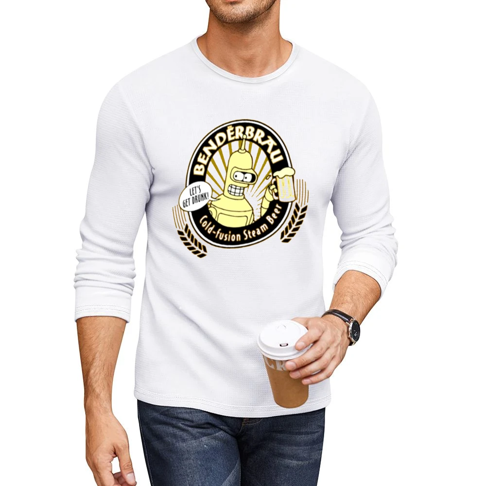 Futurama Benderbrau drink Men CrewNeck Long Sleeve T-Shirt