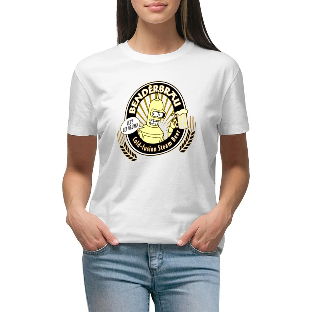 Futurama Benderbrau drink Premium Women Ladies T-shirt