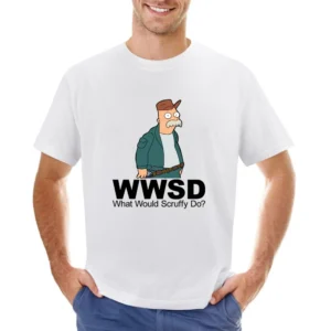 Futurama Scruffy The Janitor Asian Size Men T-Shirt
