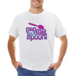 Gag Me With a Spoon Funny Retro 80s Joke Asian Size Men T-Shirt