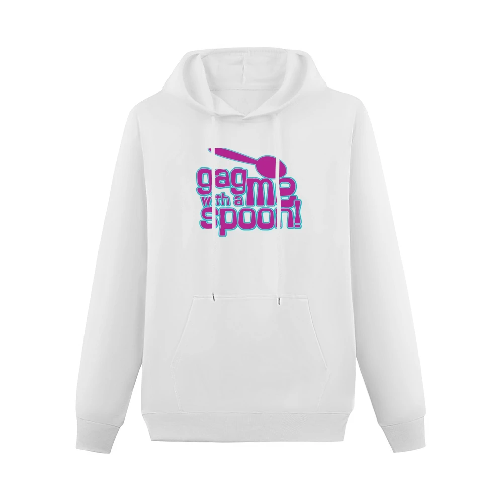 Gag Me With a Spoon Funny Retro 80s Joke Men Hoodie With Pocket