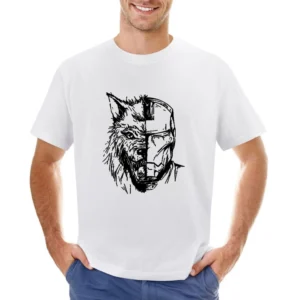 Game Of Thrones House Of Stark Wolf Tony Stark Ironman Half And Half F Asian Size Men T-Shirt