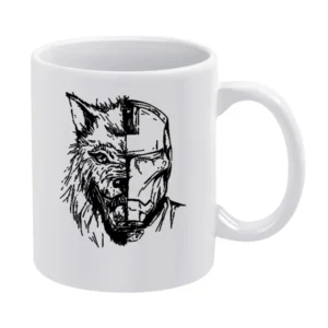 Game Of Thrones House Of Stark Wolf Tony Stark Ironman Half And Half F White Mug