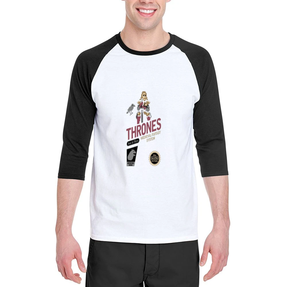 Game of Thrones Fire and Ice Tshirt Men 3/4 Sleeve T-Shirt