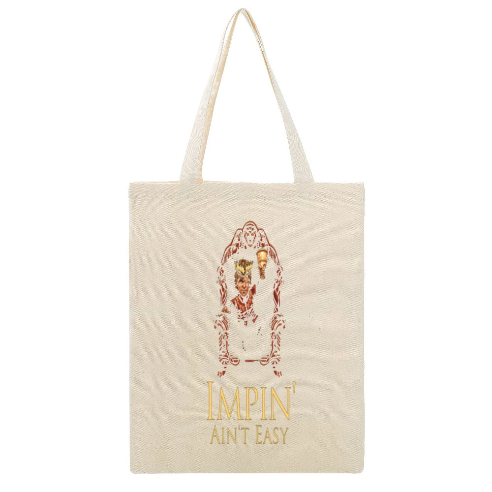 Game of Thrones Impin Ain't Easy Tshirt Beige Canvas Tote Shopping Bag
