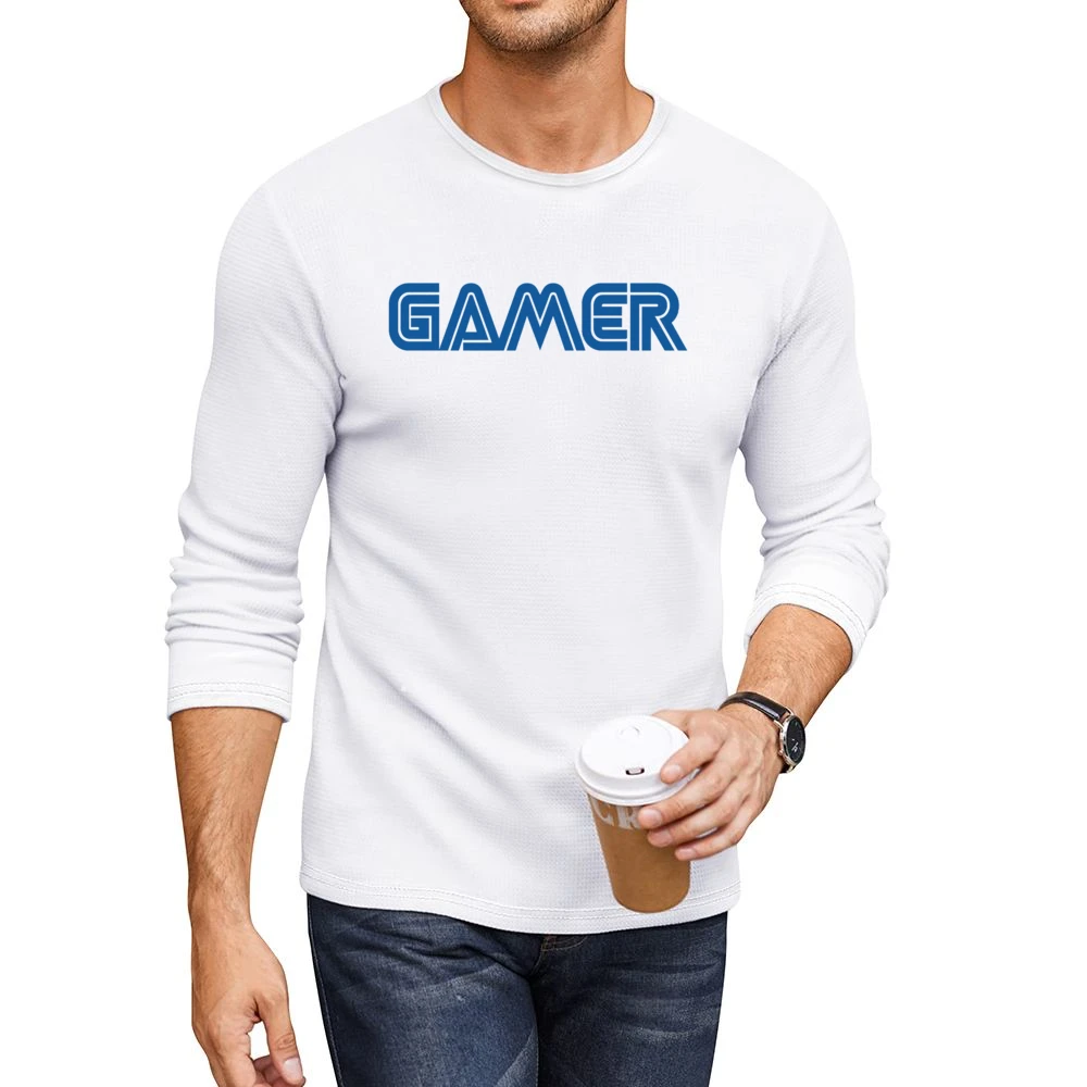 Gamer Fun Nintendo Geek Nerd Graphic Video Game Men CrewNeck Long Sleeve T-Shirt