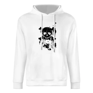Gangster Skull With Crossed guns Pistols European Size Men Hoodie