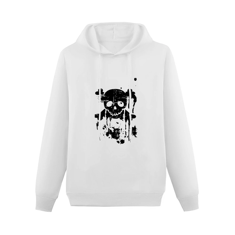 Gangster Skull With Crossed guns Pistols Men Hoodie Without Pocket