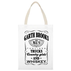 Garth Brooks Tan Lines Trucks Country Girls And Whiskey Popular Graphi White Canvas Tote Shopping Bag