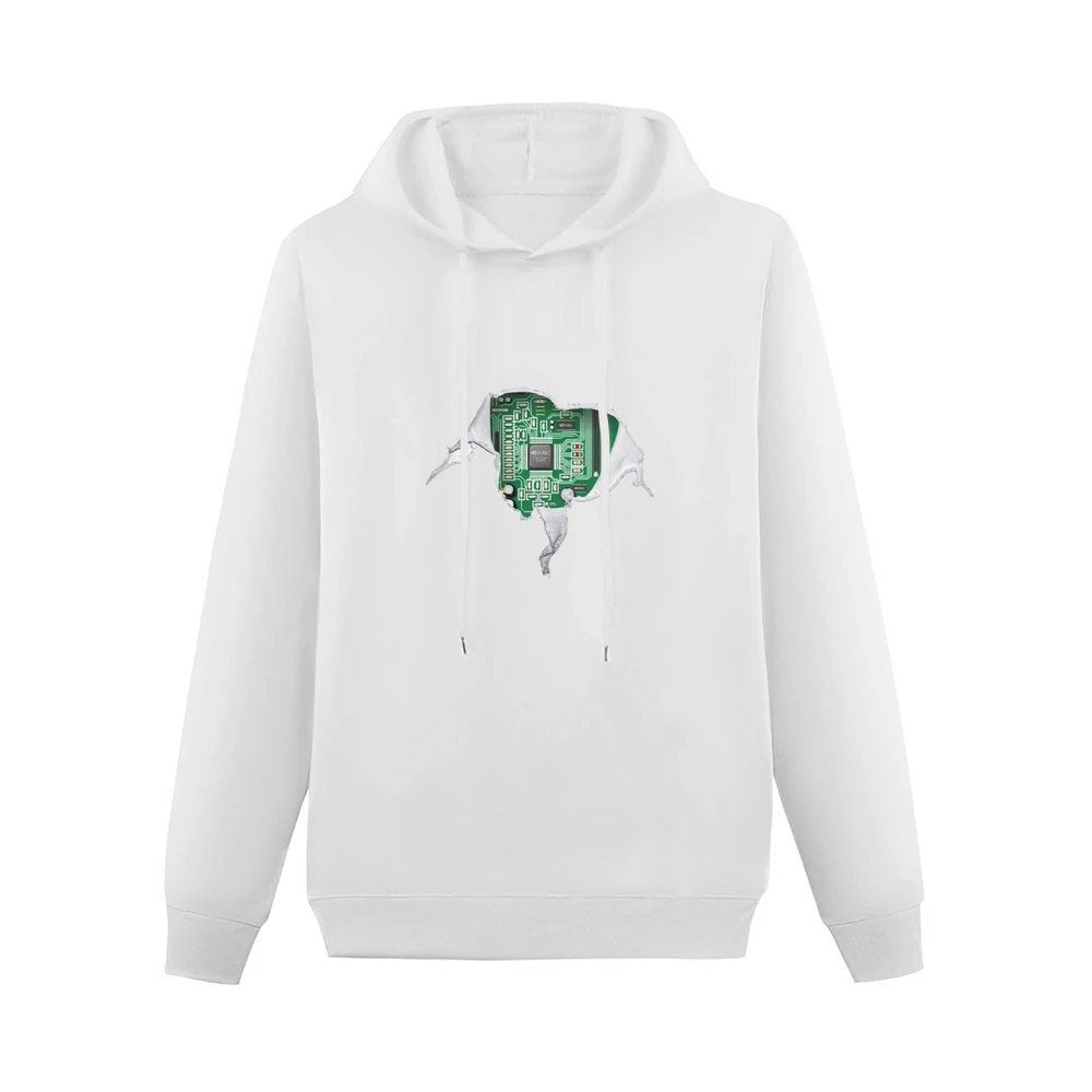 Geek heart Motherboard computer componets funy Men Hoodie Without Pocket