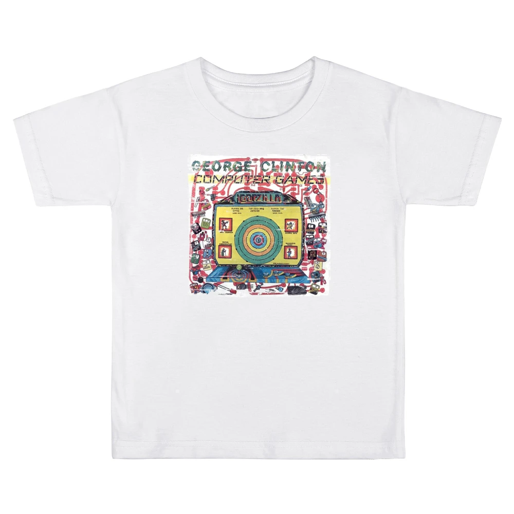 George Clinton Computer Games Album Cover Distressed Image Kids Boys Girls T-Shirt