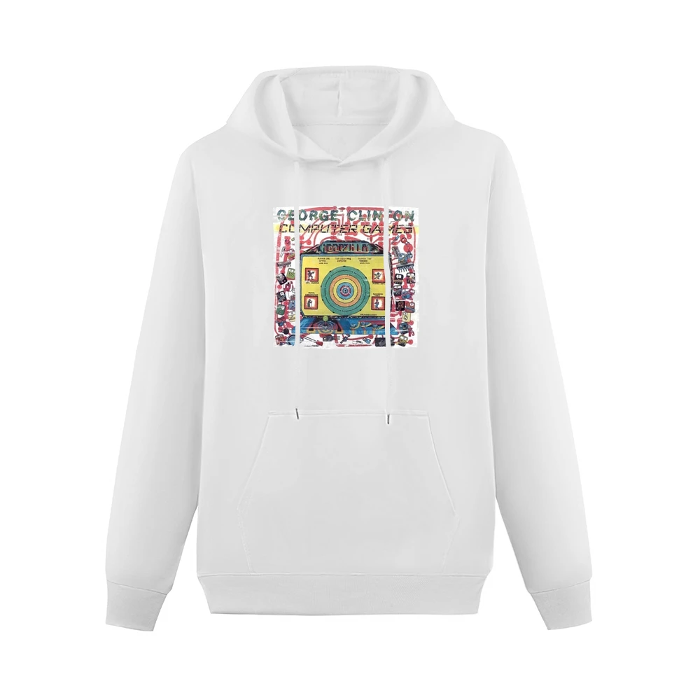 George Clinton Computer Games Album Cover Distressed Image Men Hoodie With Pocket