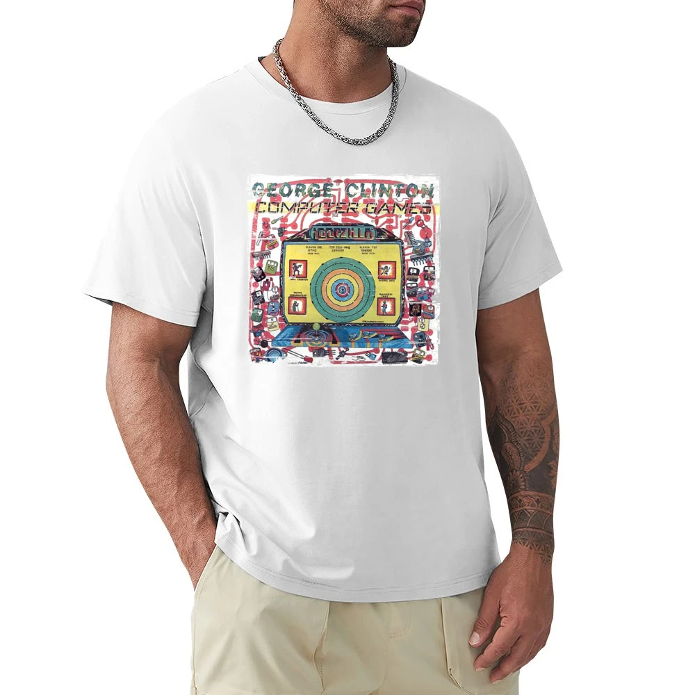 George Clinton Computer Games Album Cover Distressed Image Premium Men T-shirt