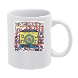 George Clinton Computer Games Album Cover Distressed Image White Mug