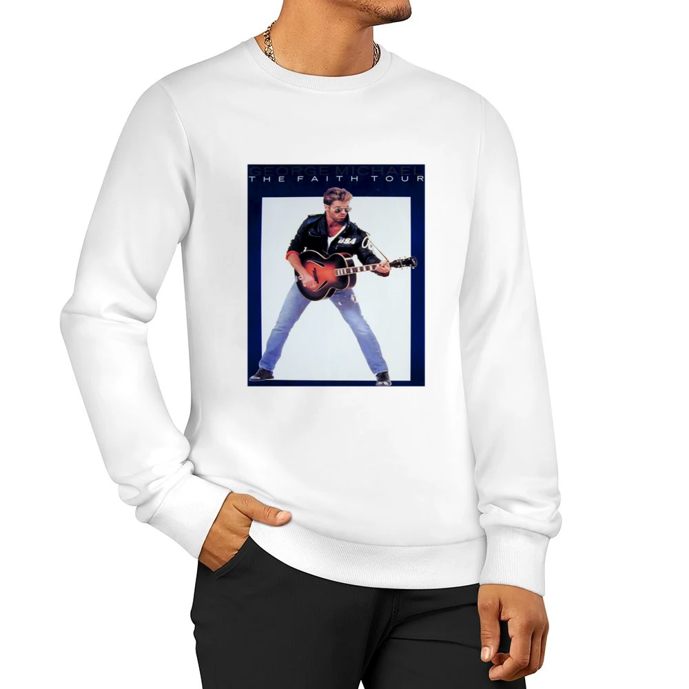 George Micheals Faith Tour Tee Men Pullover Sweatshirt