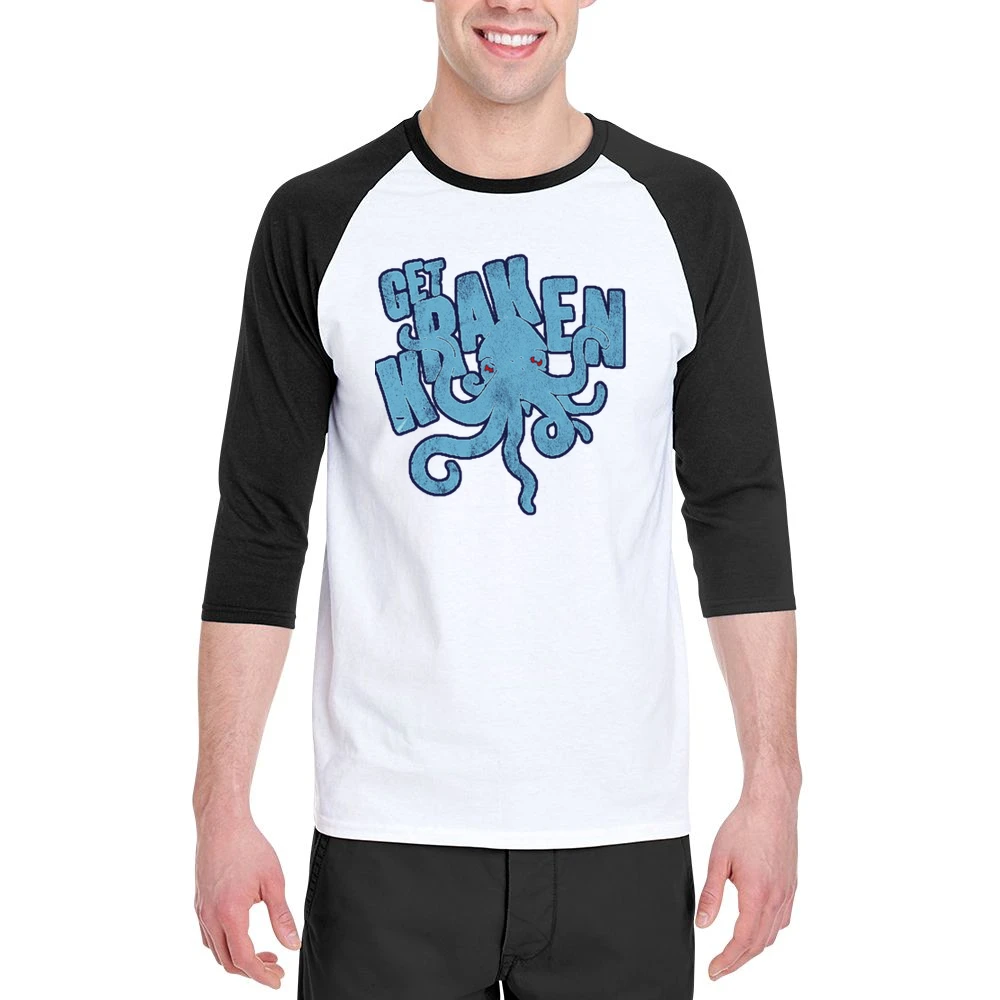 Get Kraken Seattle Hockey Fan Men 3/4 Sleeve T-Shirt