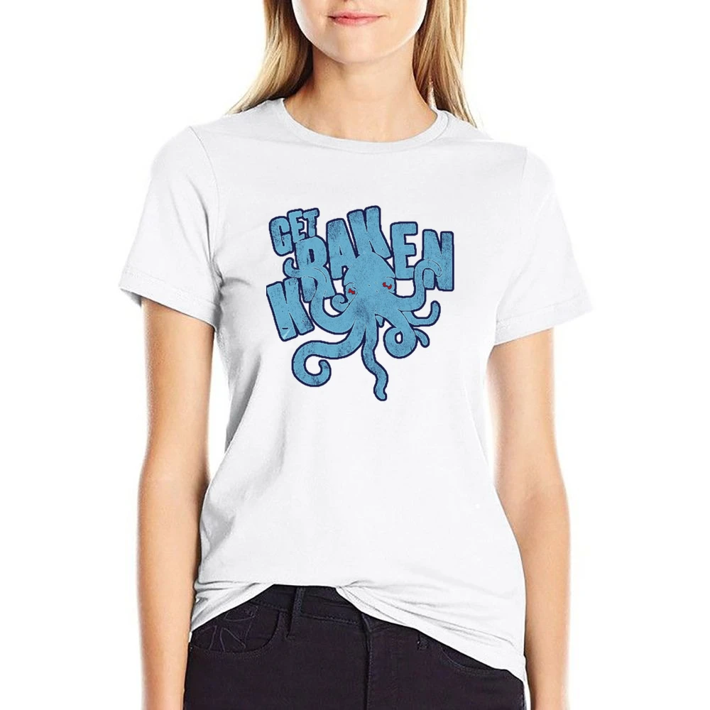 Get Kraken Seattle Hockey Fan US Size Women Ladies T-shirt