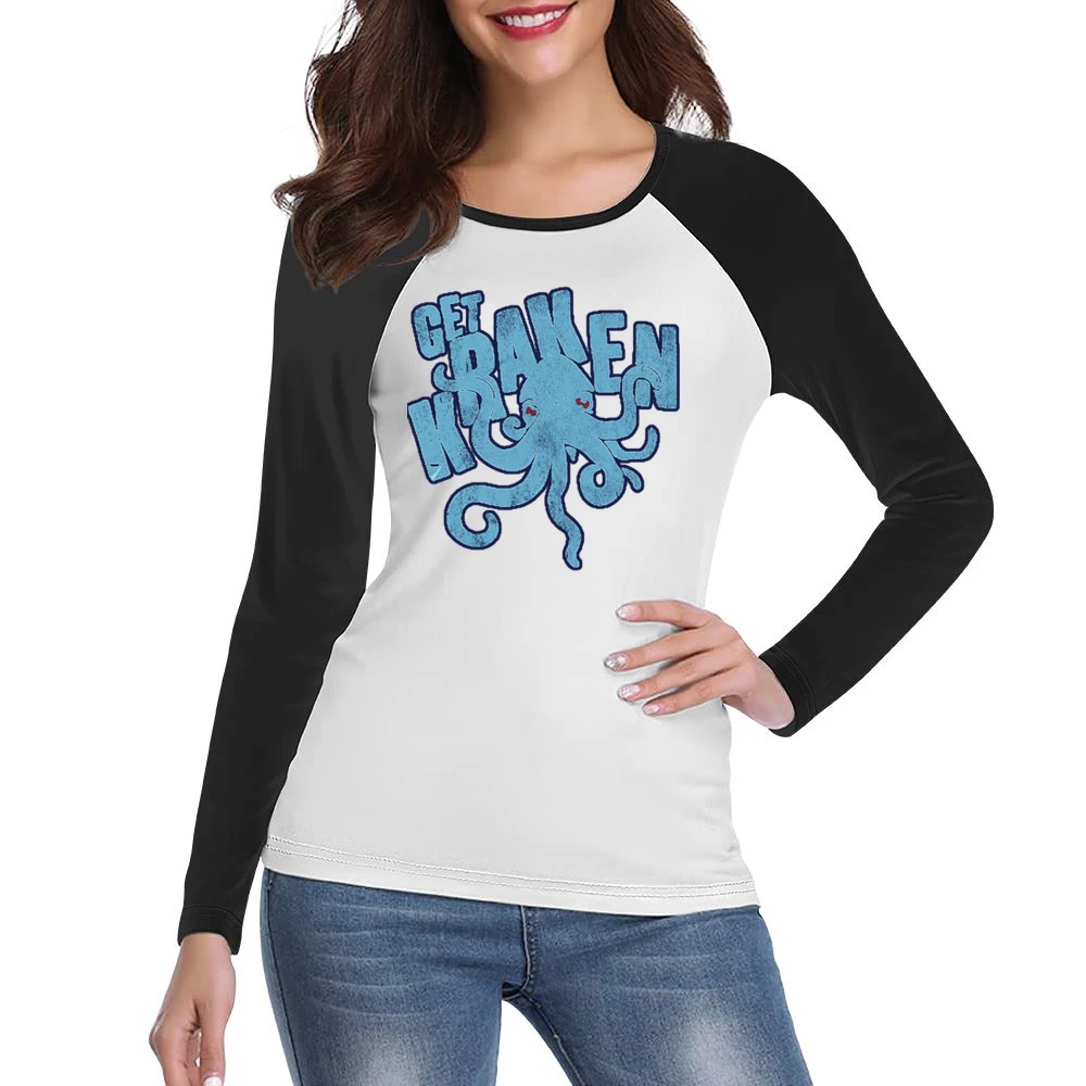Get Kraken Seattle Hockey Fan Women Ladies Long Sleeve T-Shirt