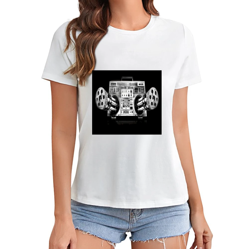Ghetto Blaster Tshirt Asian Size Women Ladies T-shirt