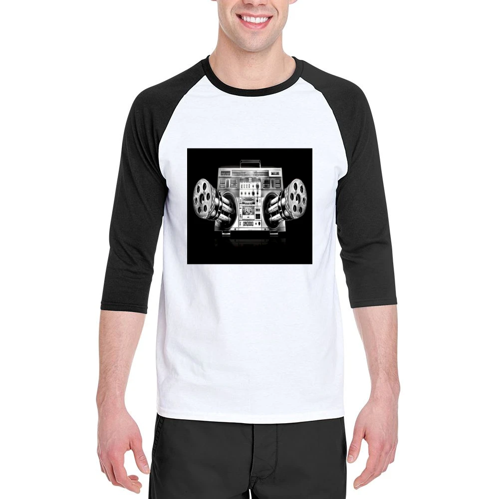 Ghetto Blaster Tshirt Men 3/4 Sleeve T-Shirt