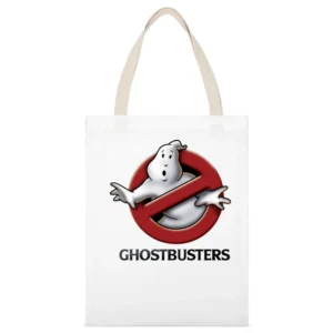Ghostbuster White Canvas Tote Shopping Bag