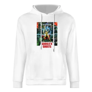 Ghouls N Ghosts Sega Genesis Old School Retro Video Game Fan Distresse European Size Men Hoodie