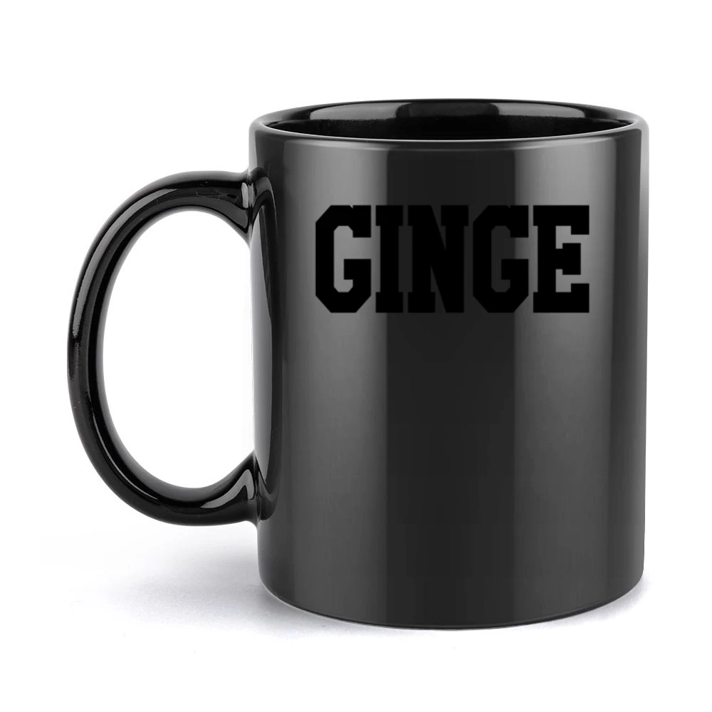 Ginge Fun Red Head Ginger And Proud Funny Graphic V Neck Hoodi Black Mug