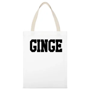 Ginge Fun Red Head Ginger And Proud Funny Graphic V Neck Hoodi White Canvas Tote Shopping Bag