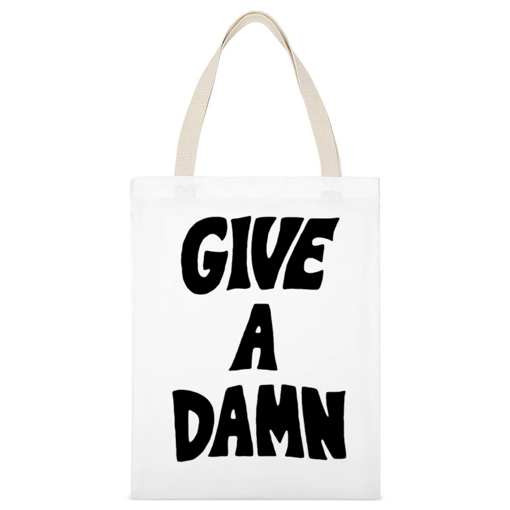 Give A Damn Turner Arctic Monkeys Popular Glastonbury Concert Music Fa White Canvas Tote Shopping Bag