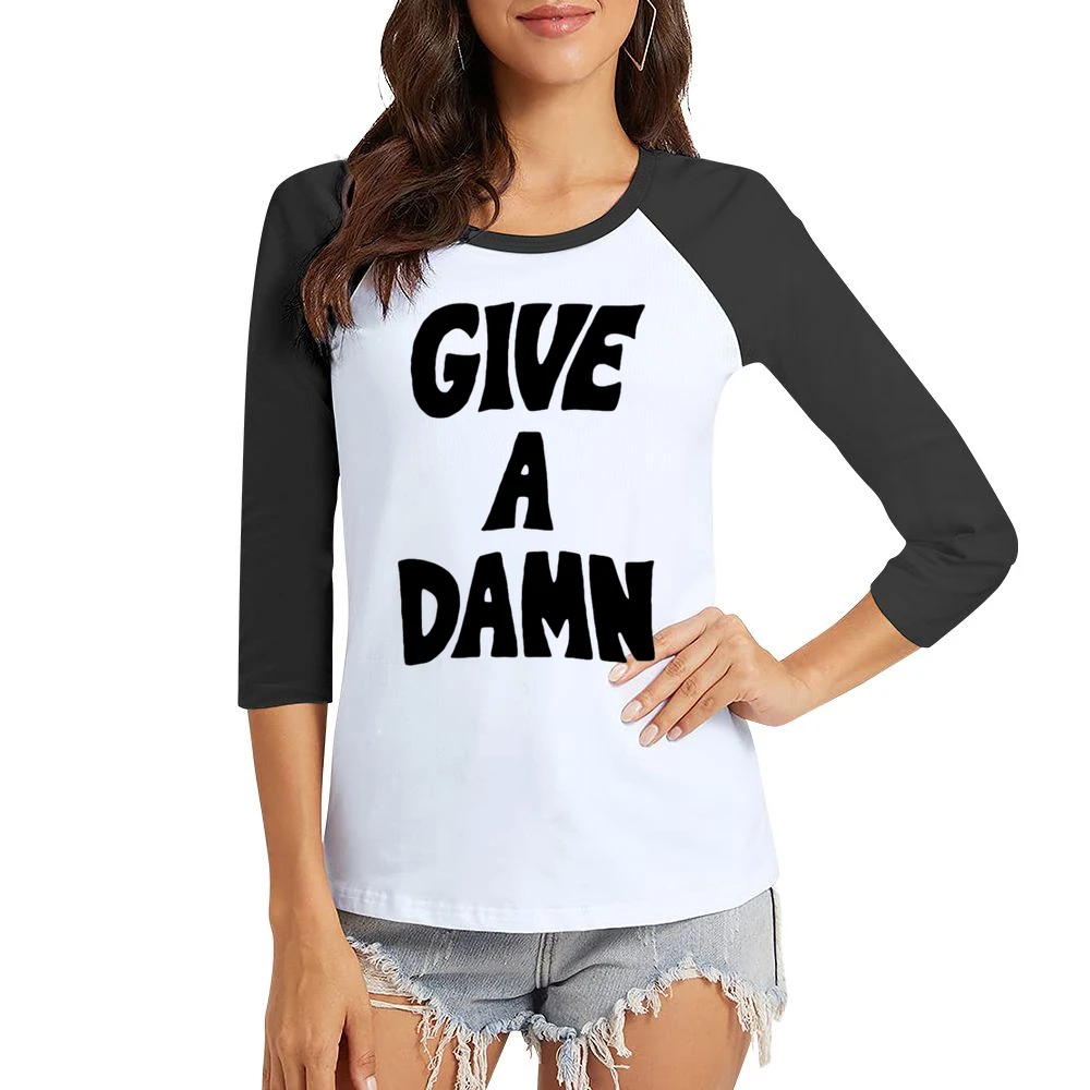 Give A Damn Turner Arctic Monkeys Popular Glastonbury Concert Music Fa Women Ladies 3-4 Sleeve T-Shirt