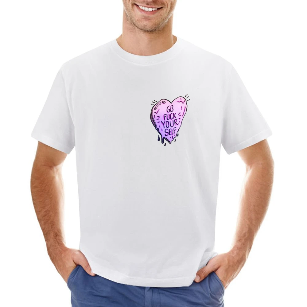 Go Fuck Your Self Heart Fun Popular Graphic Tee Shirt Asian Size Men T-Shirt