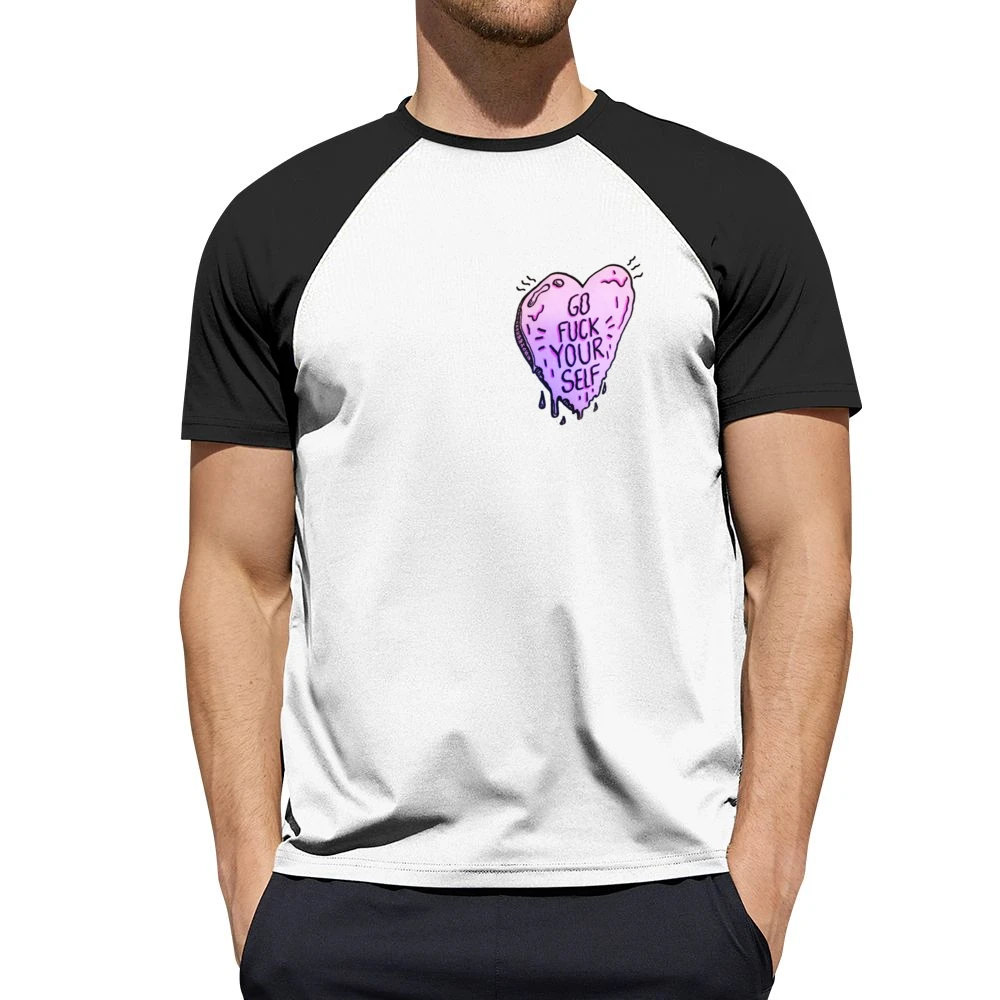 Go Fuck Your Self Heart Fun Popular Graphic Tee Shirt Men Short Sleeve T-Shirt