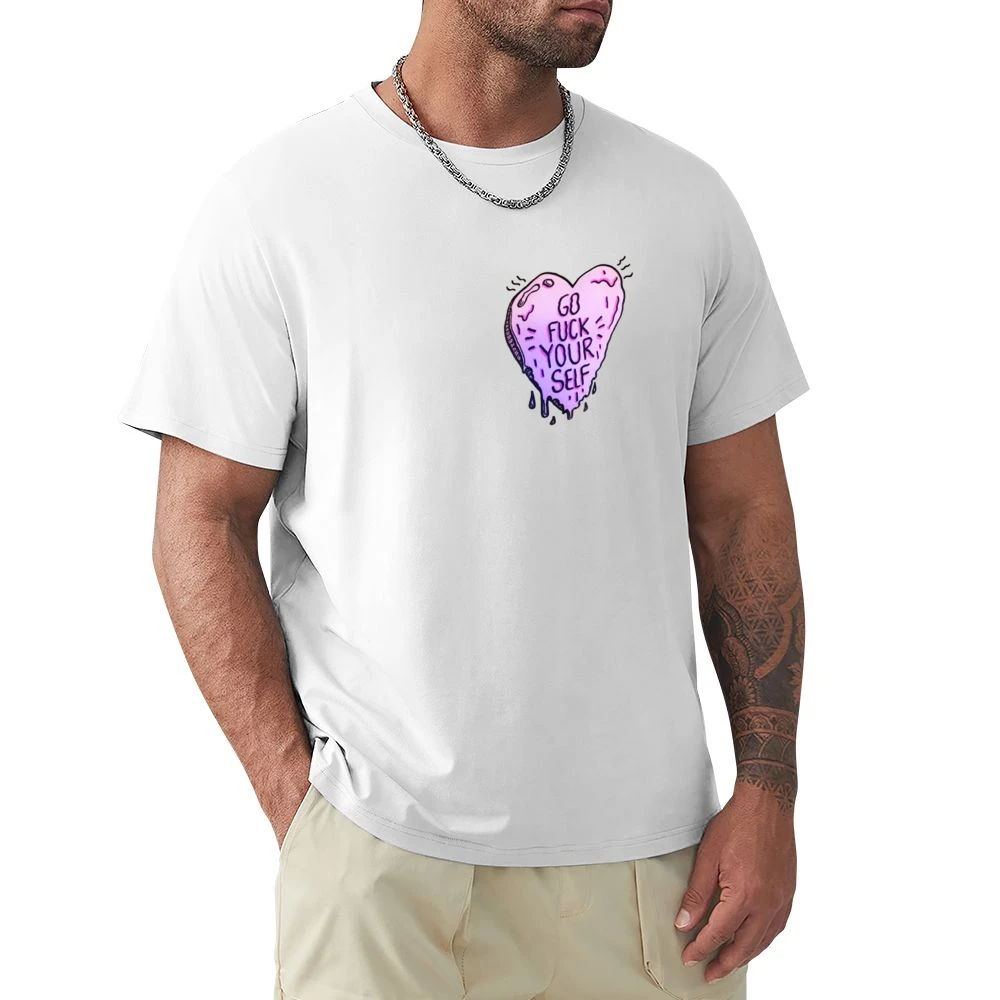 Go Fuck Your Self Heart Fun Popular Graphic Tee Shirt Premium Men T-shirt